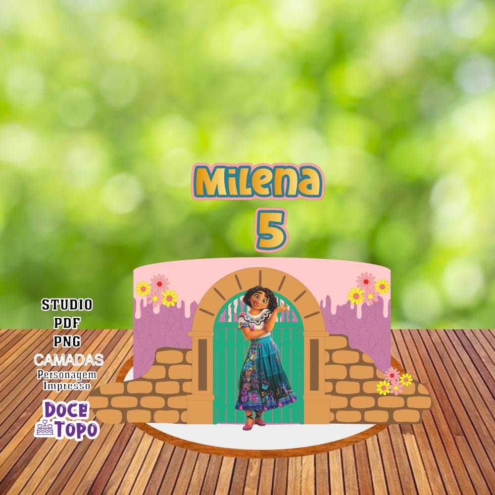 Topo de Bolo Encanto - Mirabel Studio/PDF/PNG