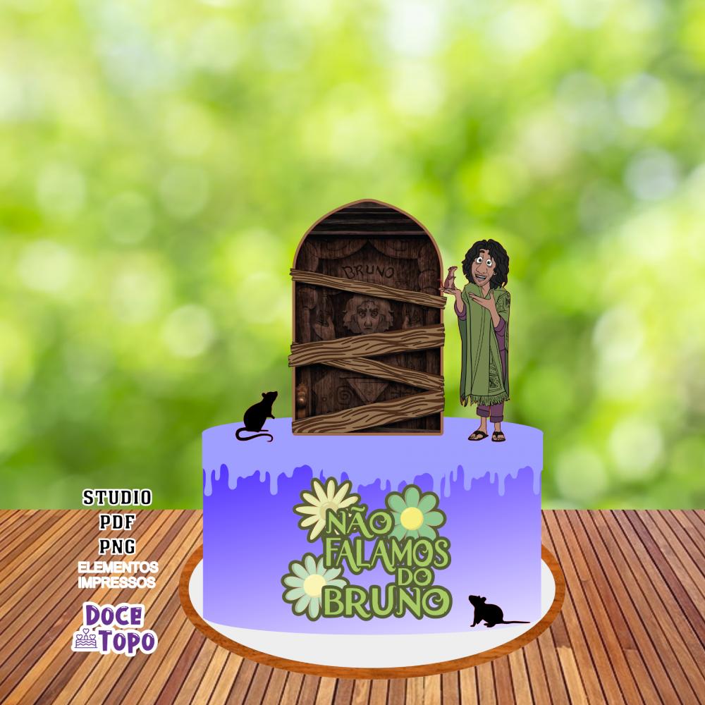 Topo de Bolo Encanto Bruno Studio/PDF/PNG