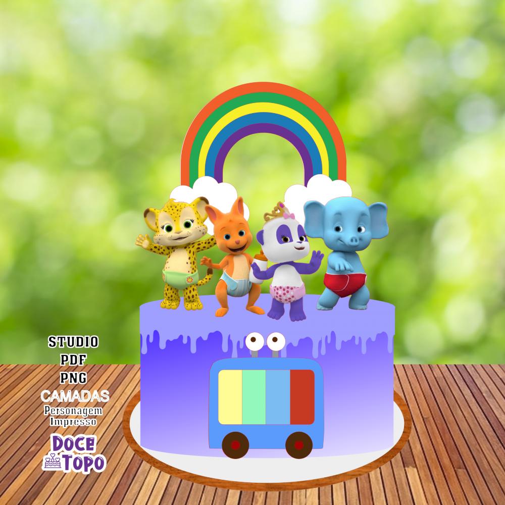 Topo de Bolo Festa de Palavras - Word Party 02 Studio/PDF/PNG