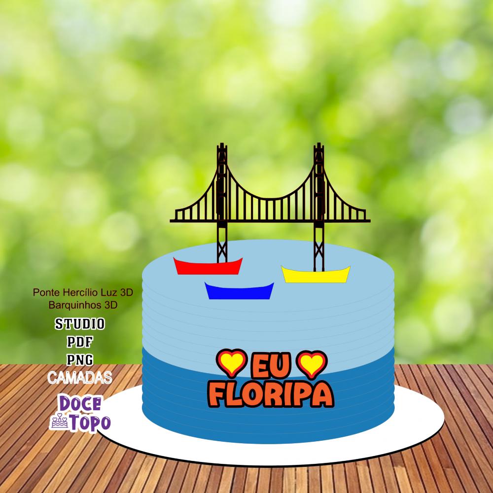 Topo de Bolo Florianópolis Studio/PDF/PNG