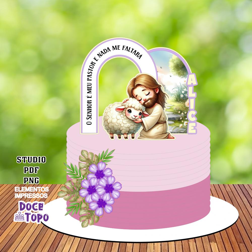 Topo de Bolo Cristão 11 Studio/PDF/PNG