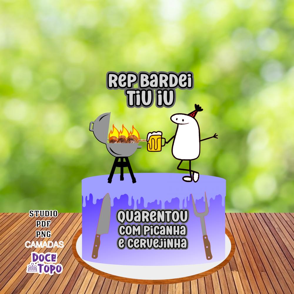 Topo de Bolo Flork Churrasco 01 Studio/PDF/PNG