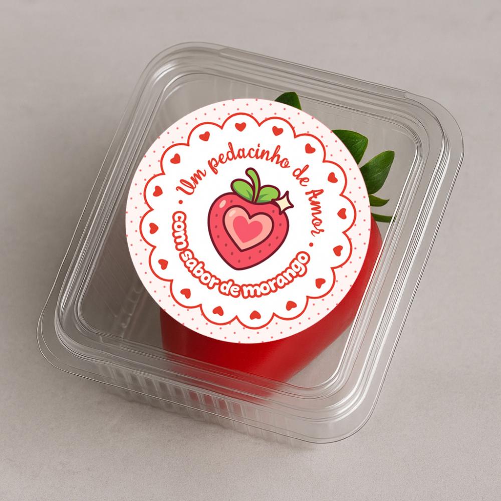 Arquivo Adesivo e Tag Morango do Amor - STUDIO/PDF/PNG