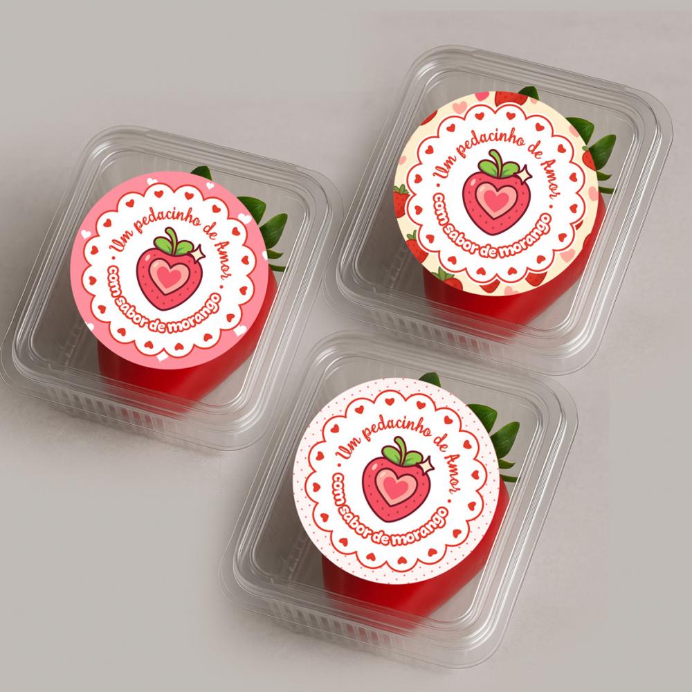 Arquivo Adesivo e Tag Morango do Amor - STUDIO/PDF/PNG