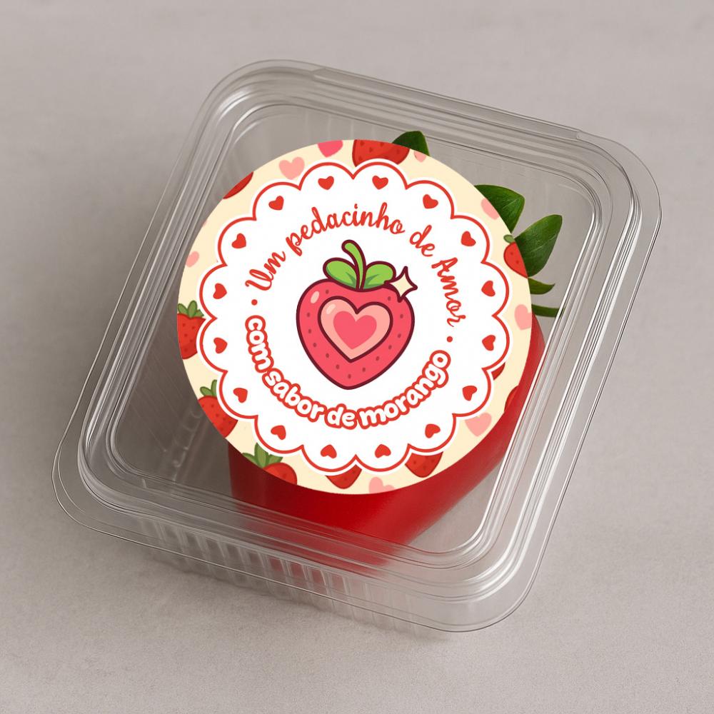 Arquivo Adesivo e Tag Morango do Amor - STUDIO/PDF/PNG