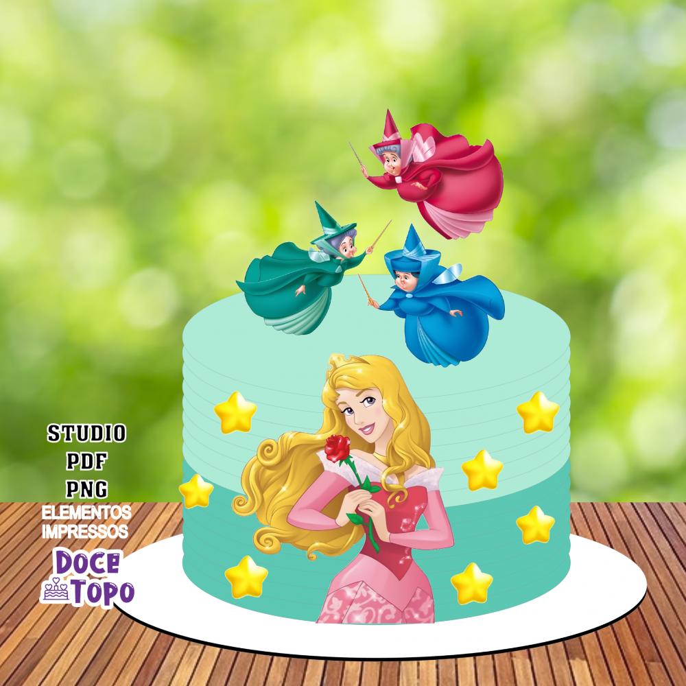 Topo de Bolo A Bela Adormecida 07 Studio/PDF/PNG