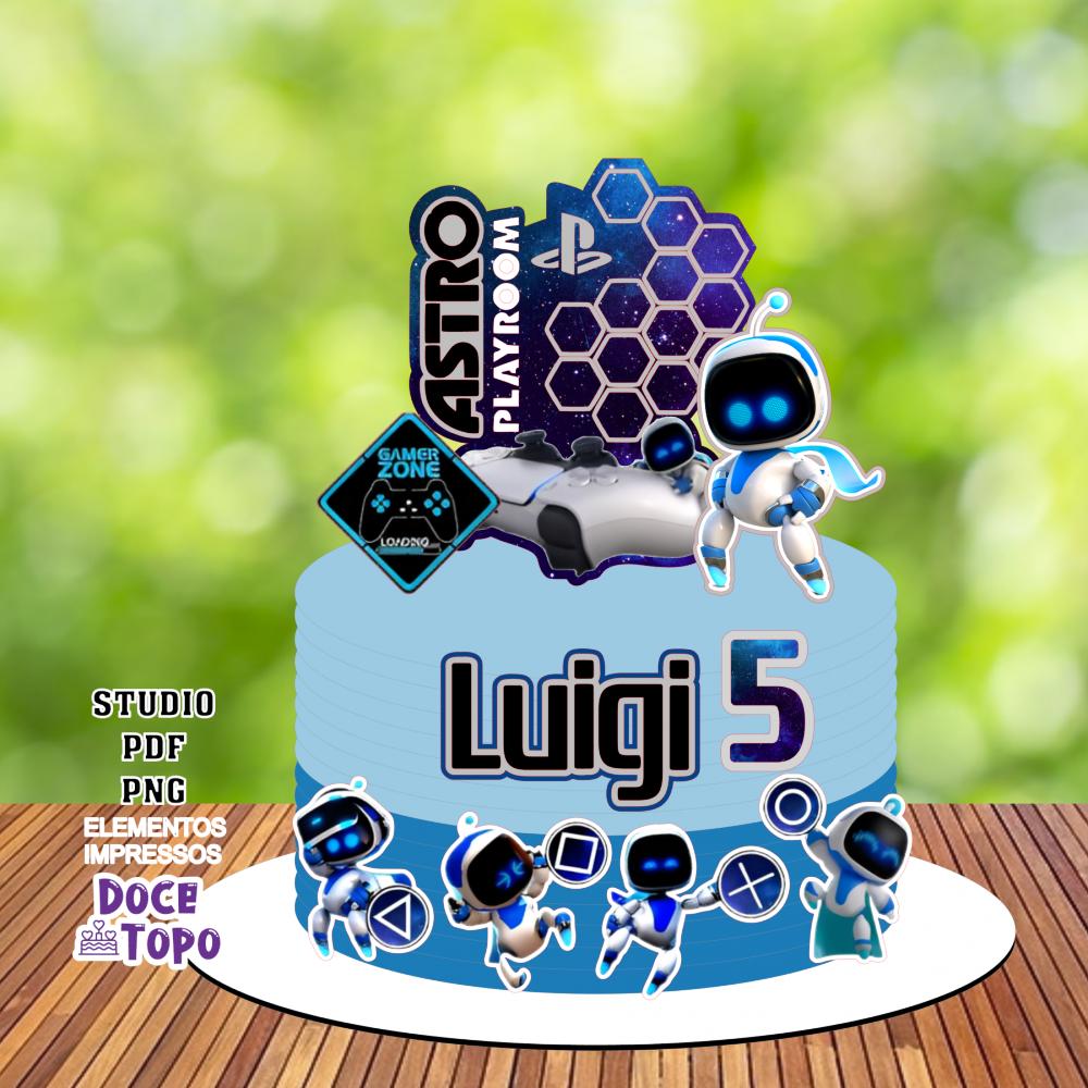 Topo de Bolo Astro Playroom 01 Studio/PDF/PNG