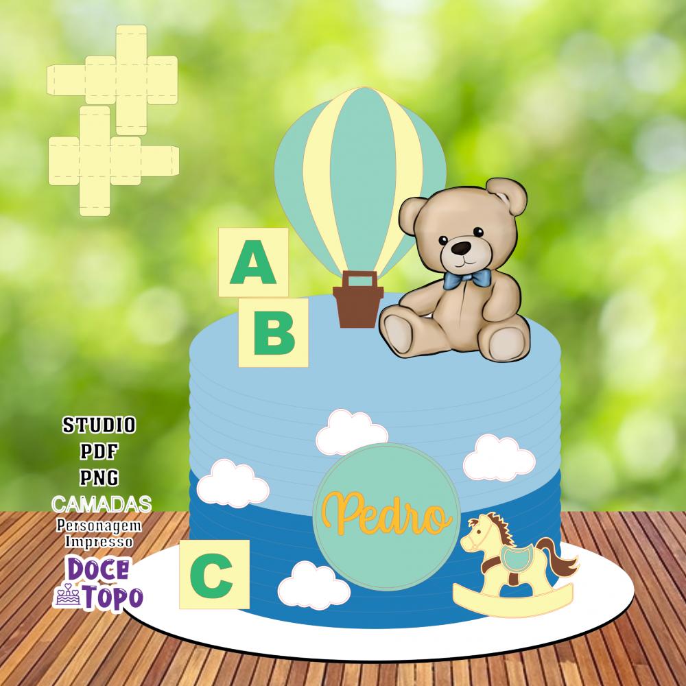 Topo de Bolo Chá de Bebê 04 Studio/PDF/PNG