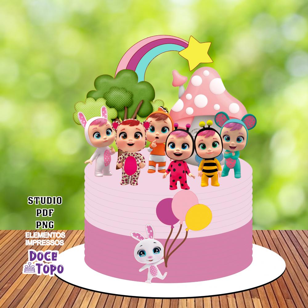 Topo de Bolo Cry Babies 01 Studio/PDF/PNG