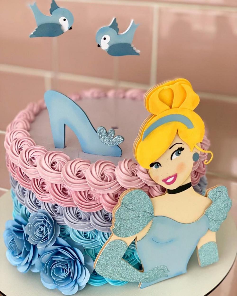 Topo de Bolo Cinderela 04 Studio/PDF/PNG