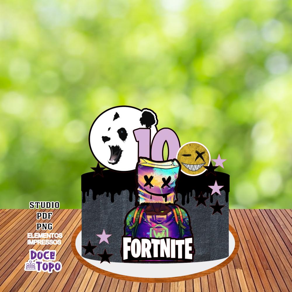 Topo de Bolo Fotnite 02 Studio/PDF/PNG