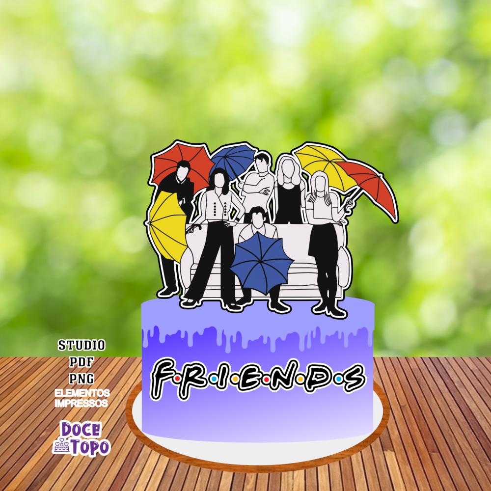 Topo de Bolo Friends 03 Studio/PDF/PNG