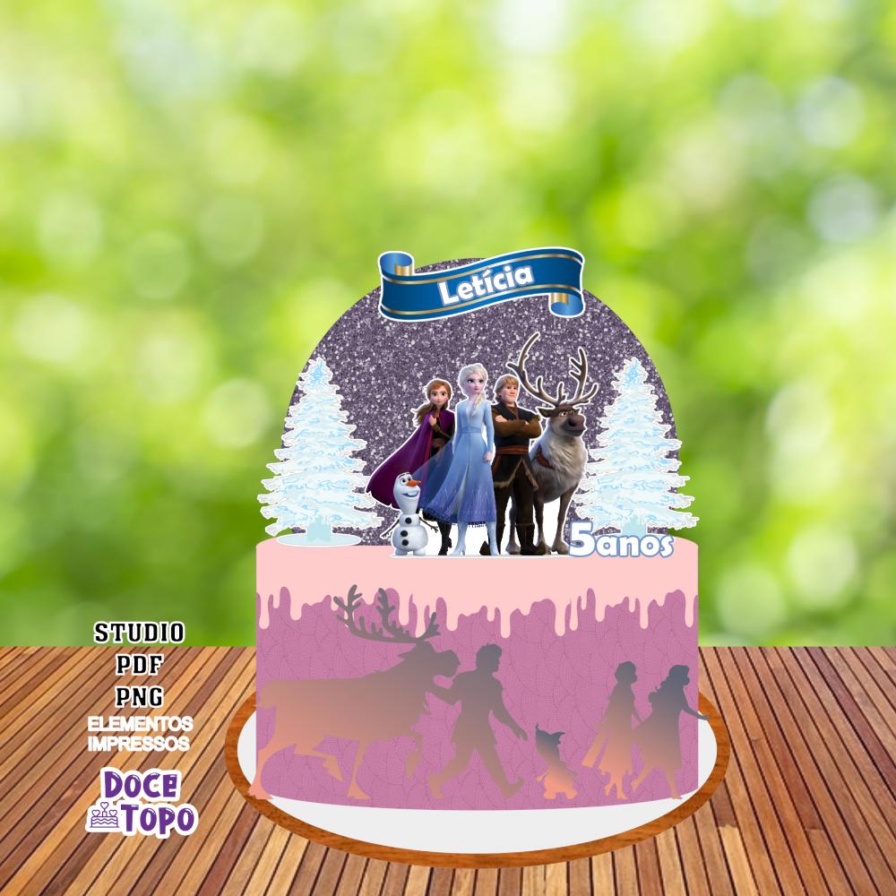 Topo de Bolo Frozen 02 Studio/PDF/PNG