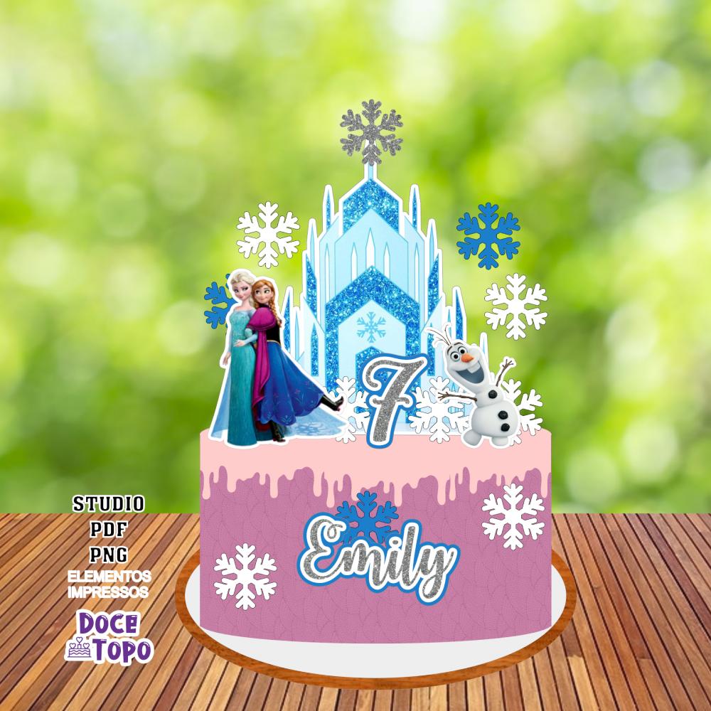 Topo de Bolo Frozen 04 Studio/PDF/PNG