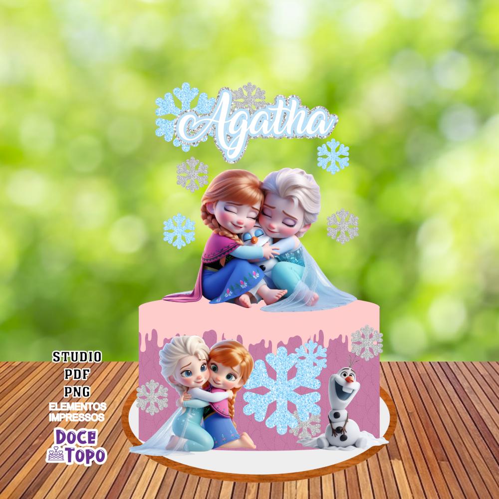Topo de Bolo Frozen 05 Studio/PDF/PNG