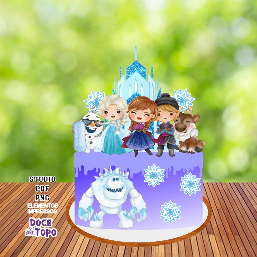 Topo de Bolo Frozen 06 Studio/PDF/PNG