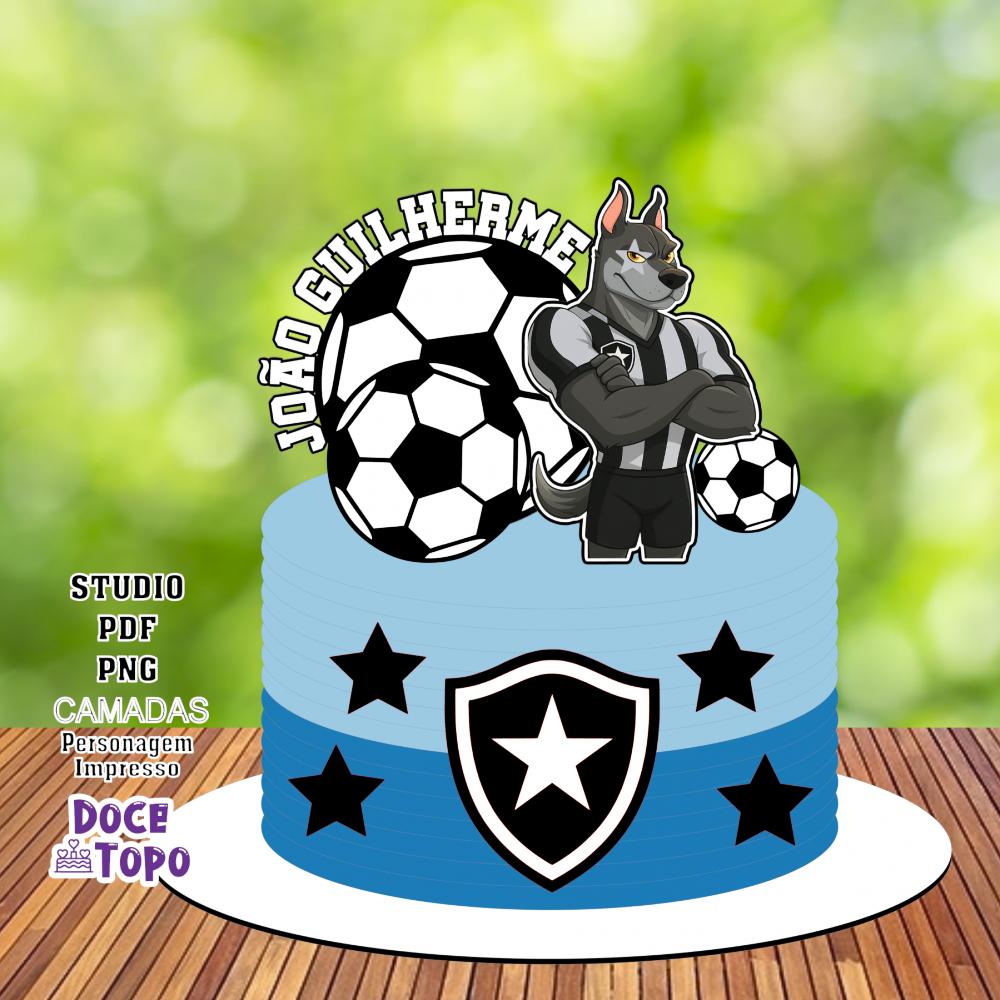 Topo de Bolo Botafogo 02 Studio/PDF/PNG