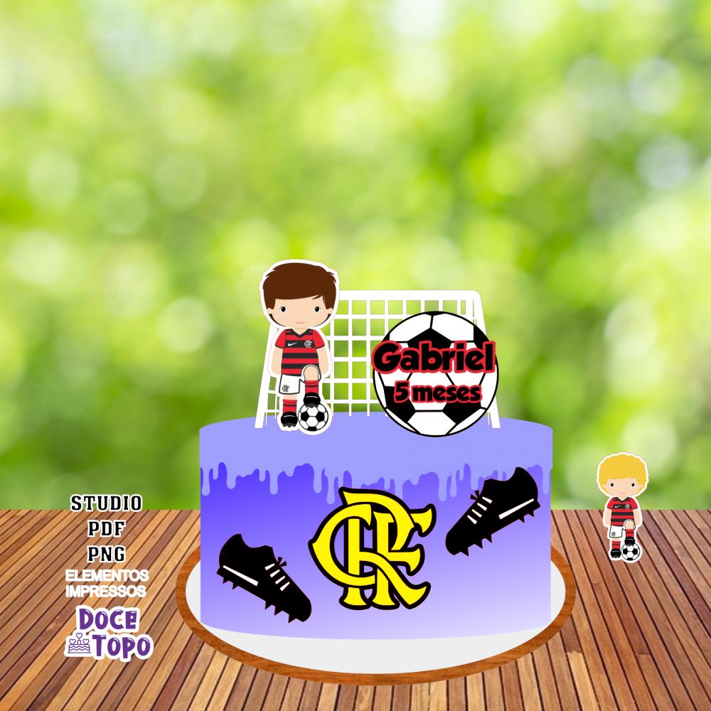 Topo de Bolo Flamengo 01 Studio/PDF/PNG