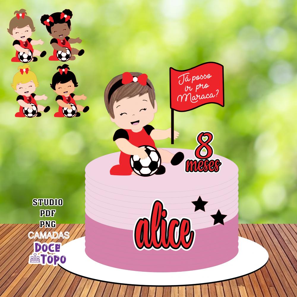 Topo de Bolo Flamengo 02 Studio/PDF/PNG
