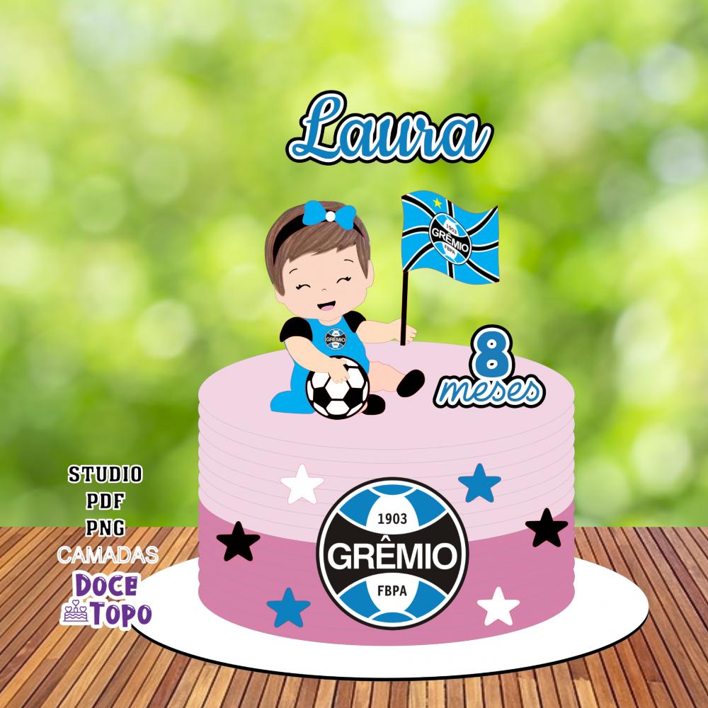 Topo de Bolo Grêmio 01 Studio/PDF/PNG