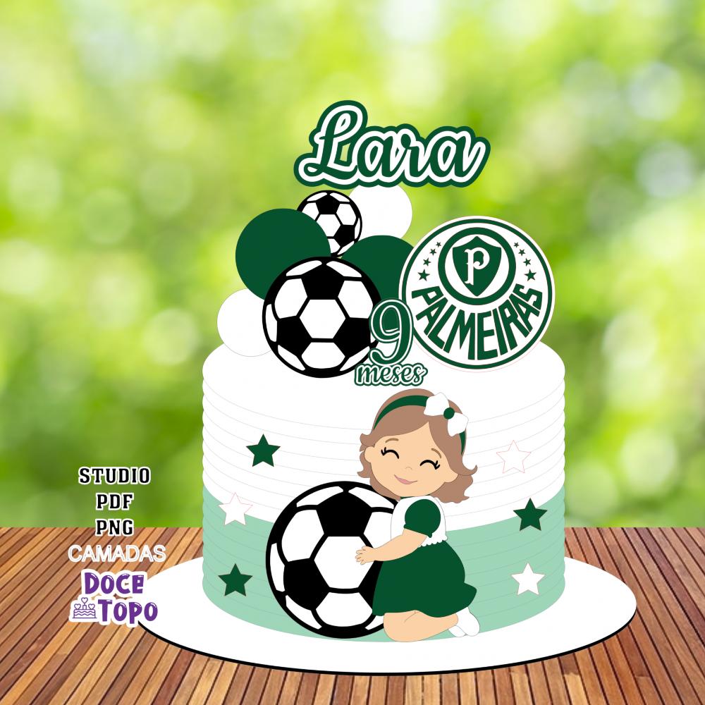 Topo de Bolo Palmeiras 02 Studio/PDF/PNG