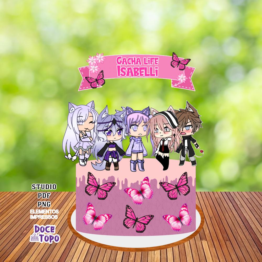 Topo de Bolo Gacha Life 01 Studio/PDF/PNG