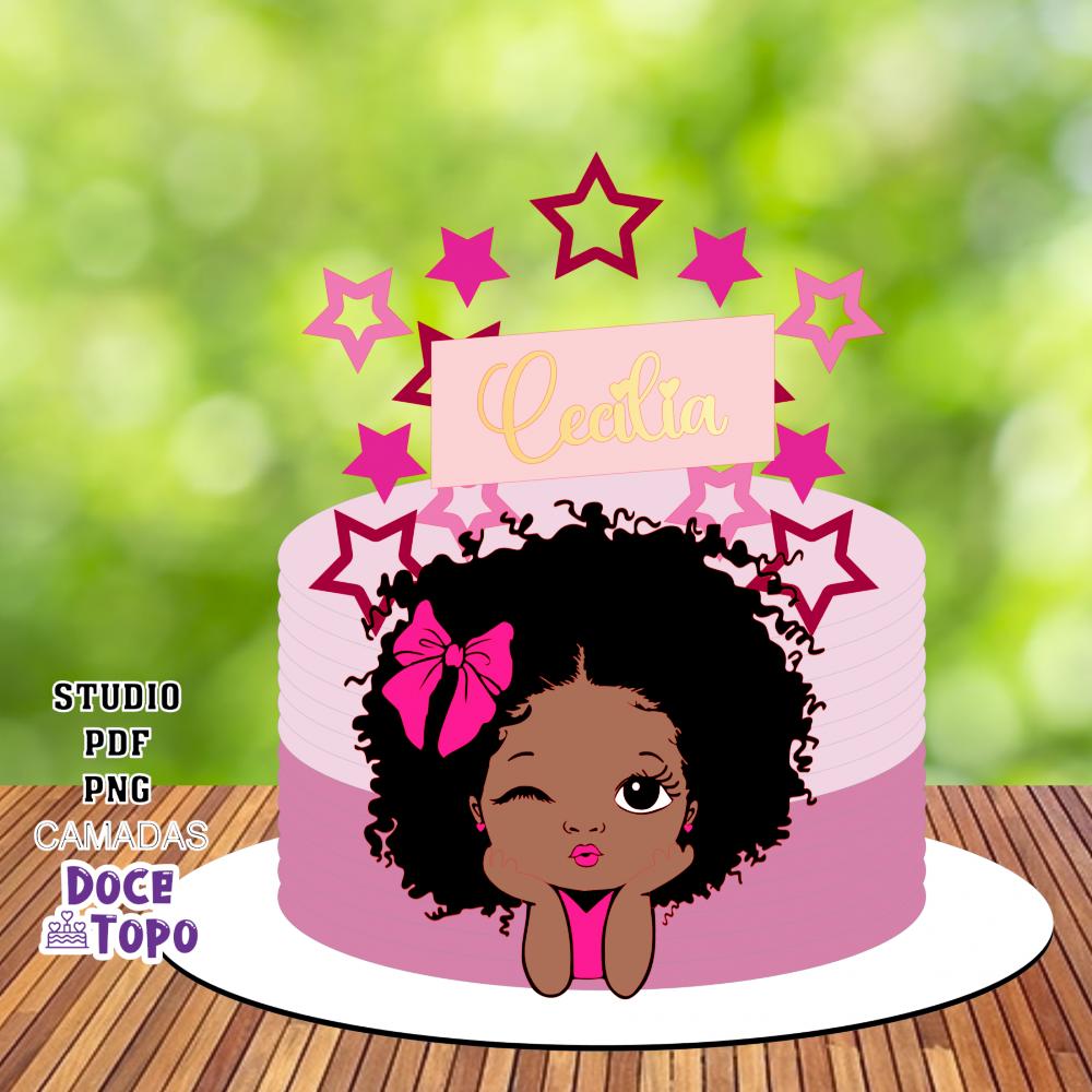 Topo de Bolo Barbie 21 Studio/PDF/PNG