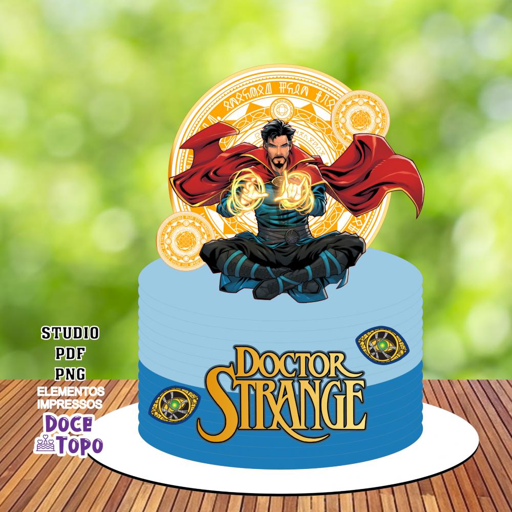 Topo de Bolo Doutor Estranho 01 Studio/PDF/PNG