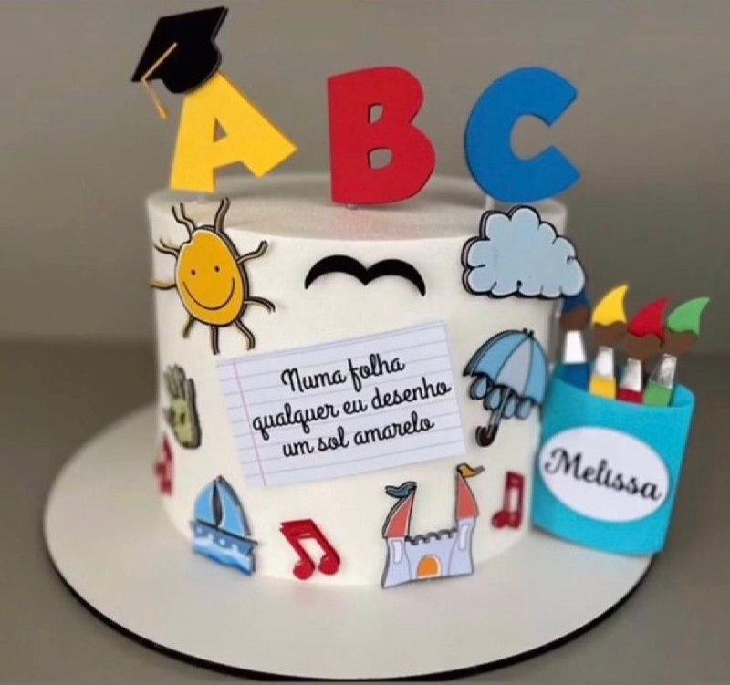 Topo de Bolo Formatura ABC 01 Studio/PDF/PNG