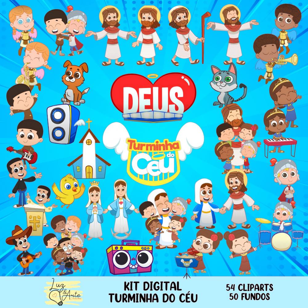 Kit Digital Png Turminha do Céu 01