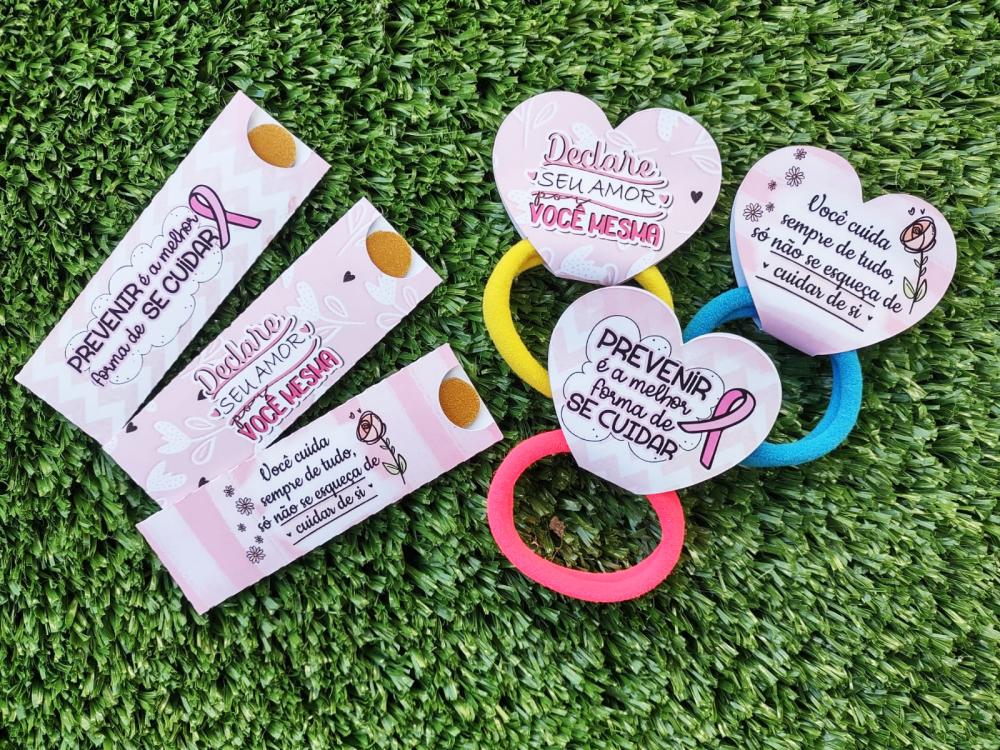 Arquivo Amarrador e Mini Lixa Outubro Rosa STUDIO/PDF/PNG