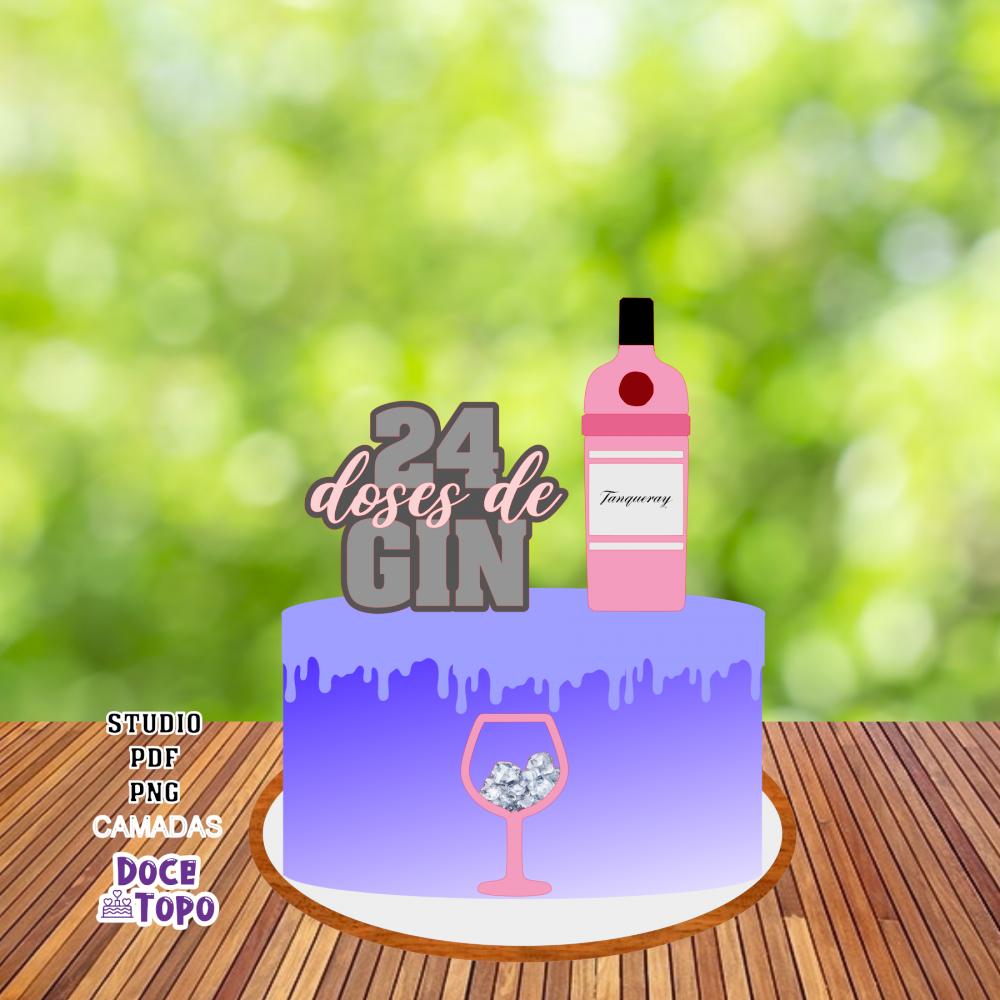 Topo de Bolo Gin 01 Studio/PDF/PNG