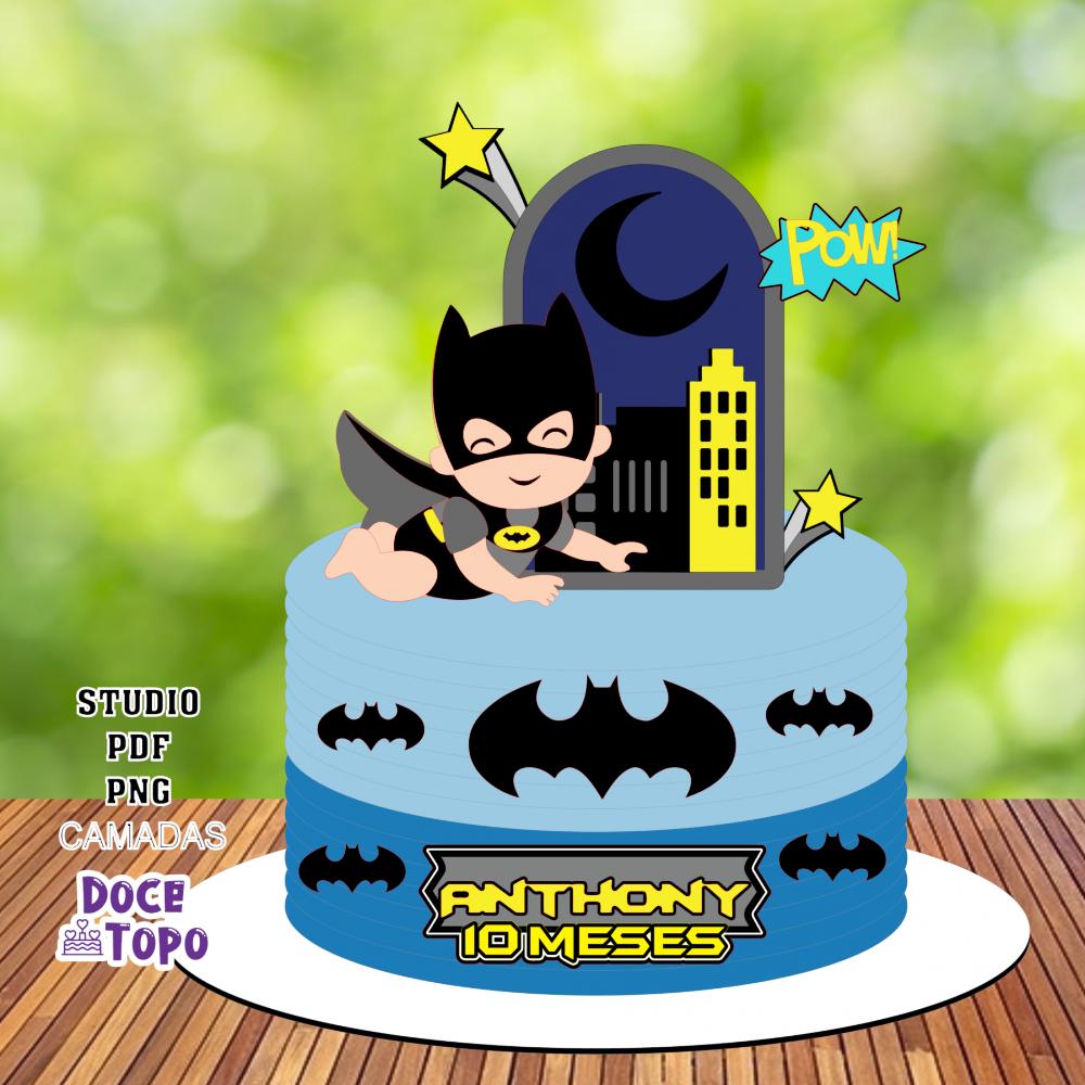 Topo de Bolo Batman 16 Studio/PDF/PNG