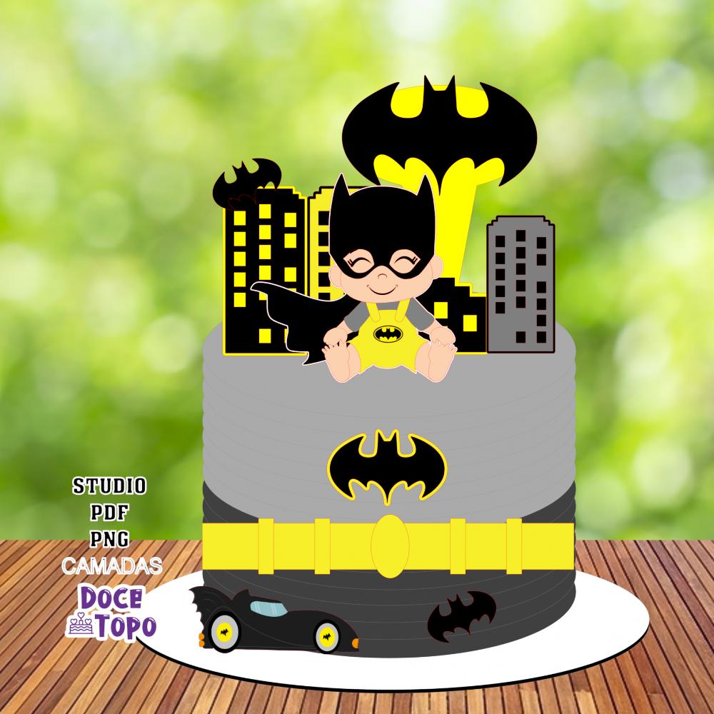 Topo de Bolo Batman 18 Studio/PDF/PNG