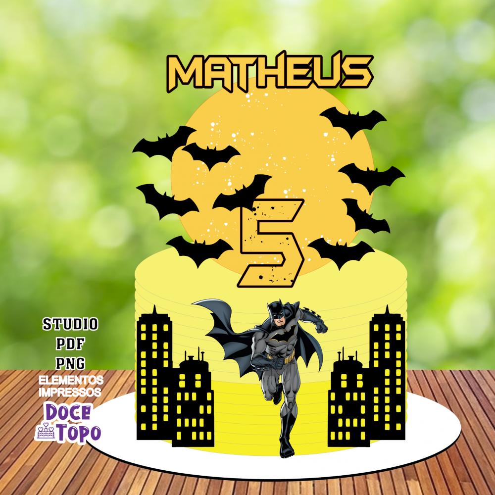 Topo de Bolo Batman 19 Studio/PDF/PNG