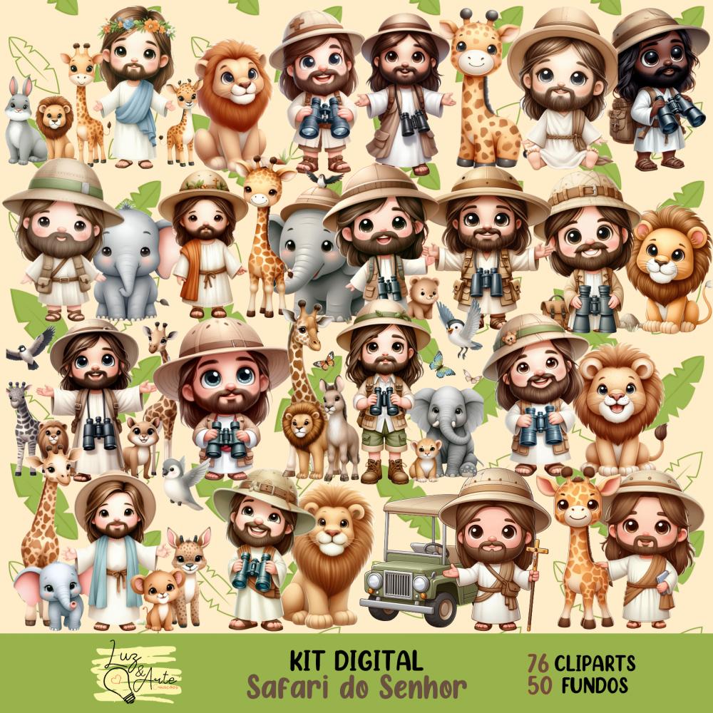 Kit Digital Png Safari do Senhor 01