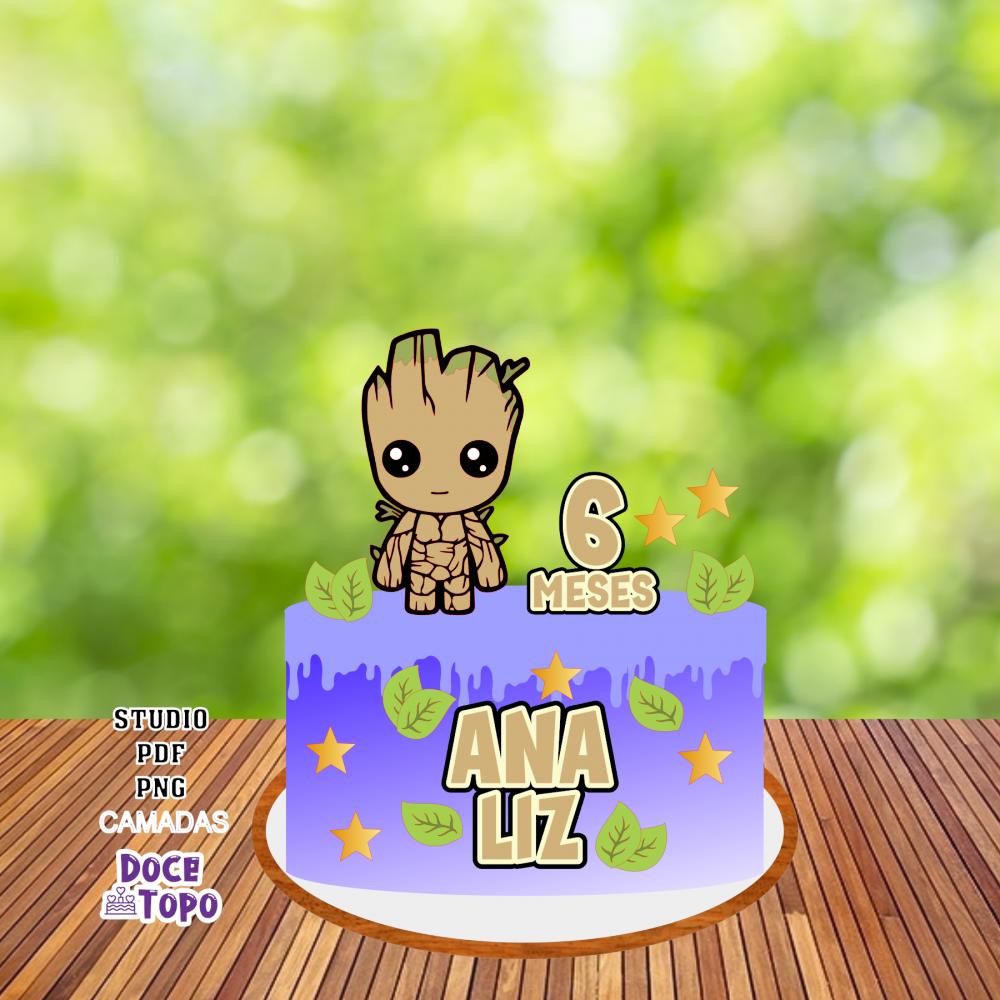 Topo de Bolo Groot 01 Studio/PDF/PNG