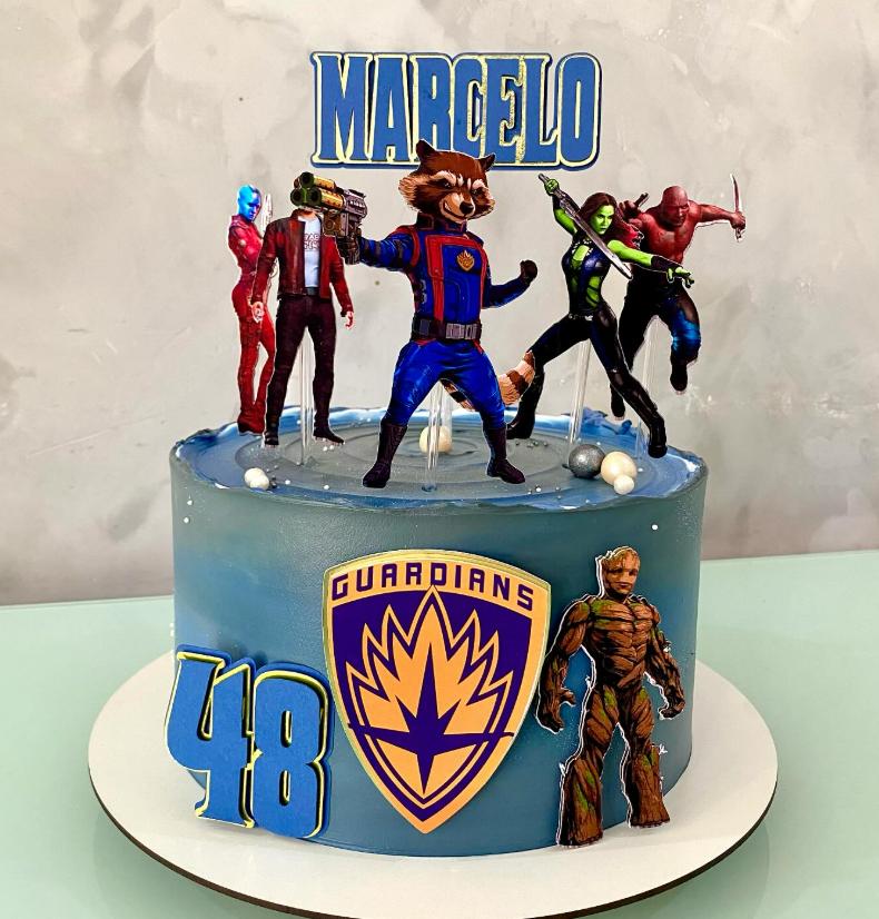 Topo de Bolo Guardiões da Galáxia 01 Studio/PDF/PNG