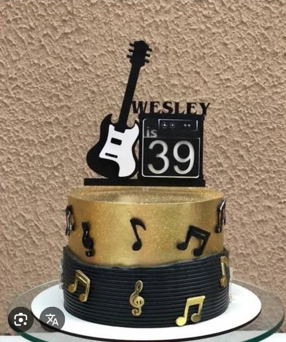 Topo de Bolo Guitarra 01 Studio/PDF/PNG