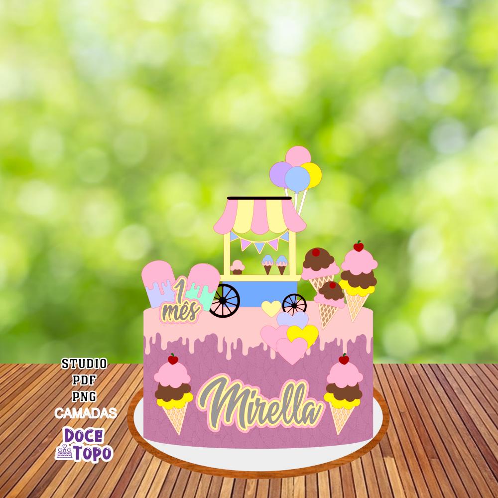 Topo de Bolo Guloseimas 01 Studio/PDF/PNG