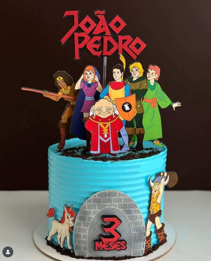 Topo de Bolo Caverna do Dragão 01 Studio/PDF/PNG