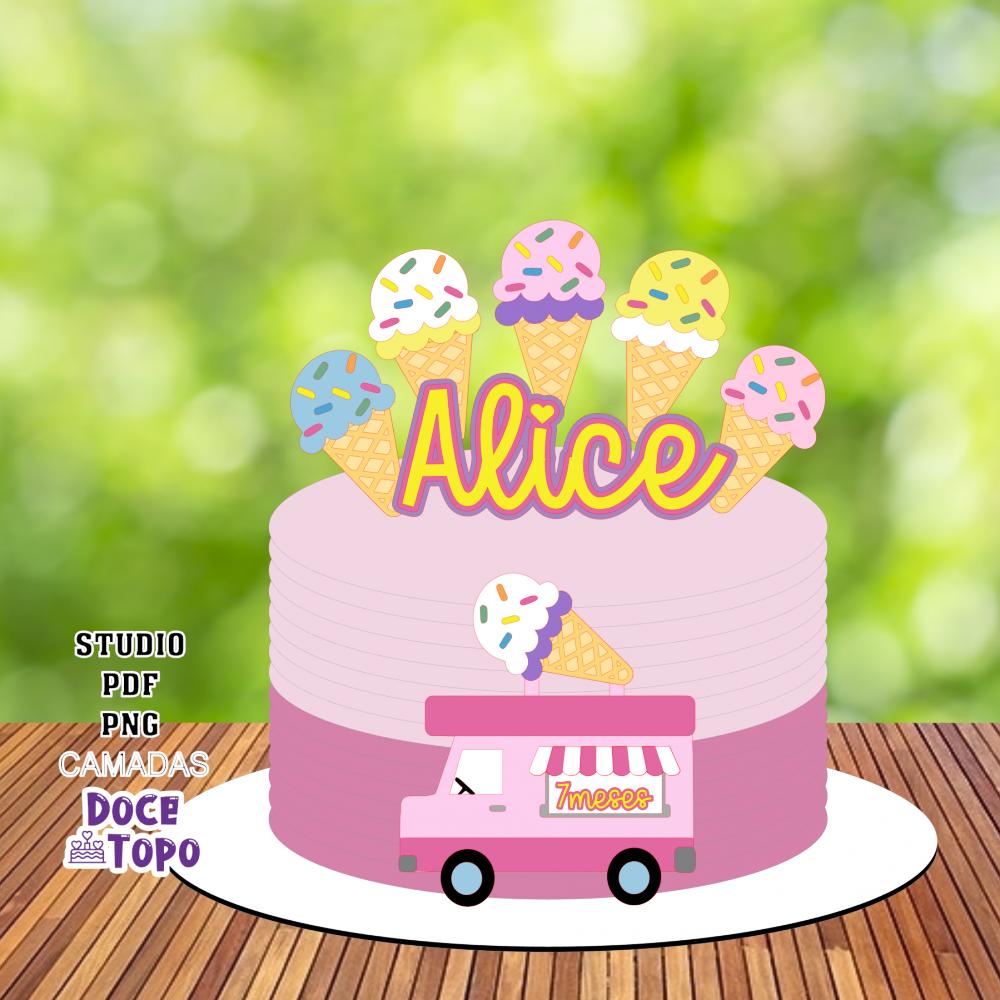 Topo de Bolo Guloseimas 11 Studio/PDF/PNG