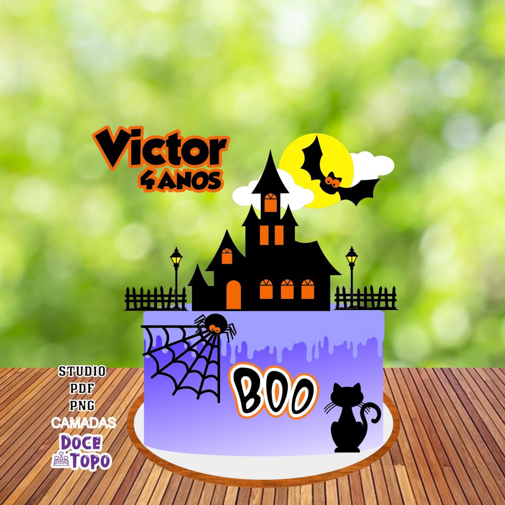 Topo de Bolo Halloween 01 Studio/PDF/PNG