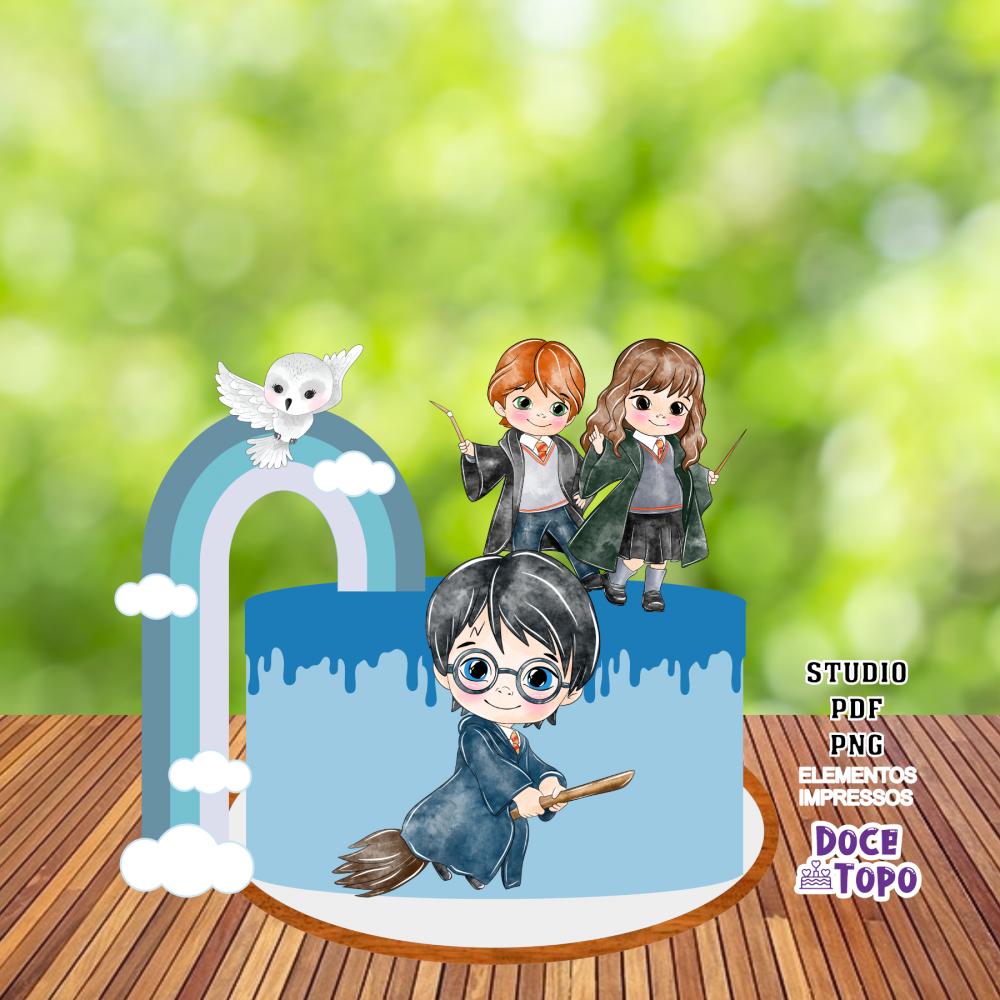 Topo de Bolo Harry Potter 02 Studio/PDF/PNG