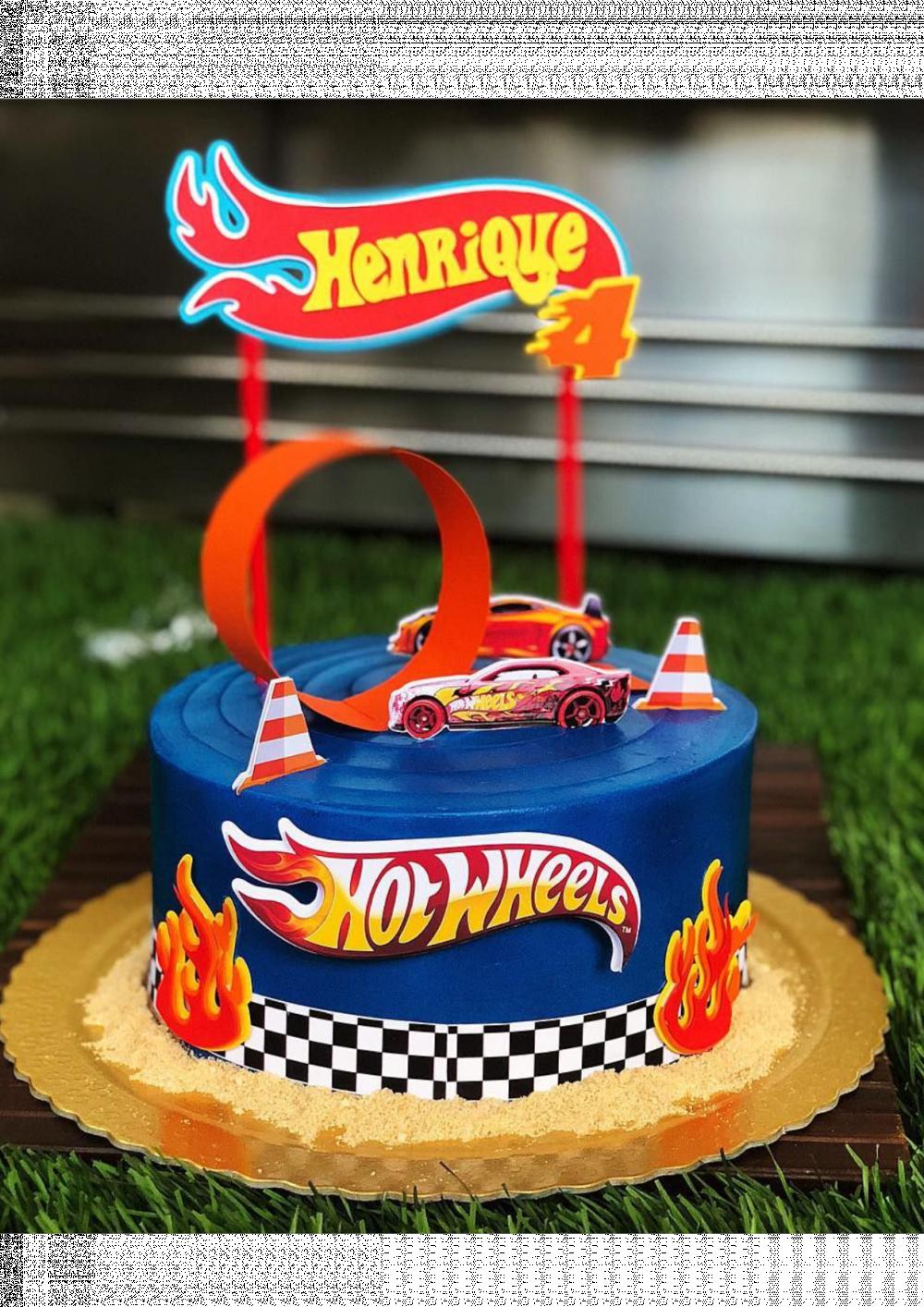 Topo de Bolo Hotwheels 01 Studio/PDF/PNG