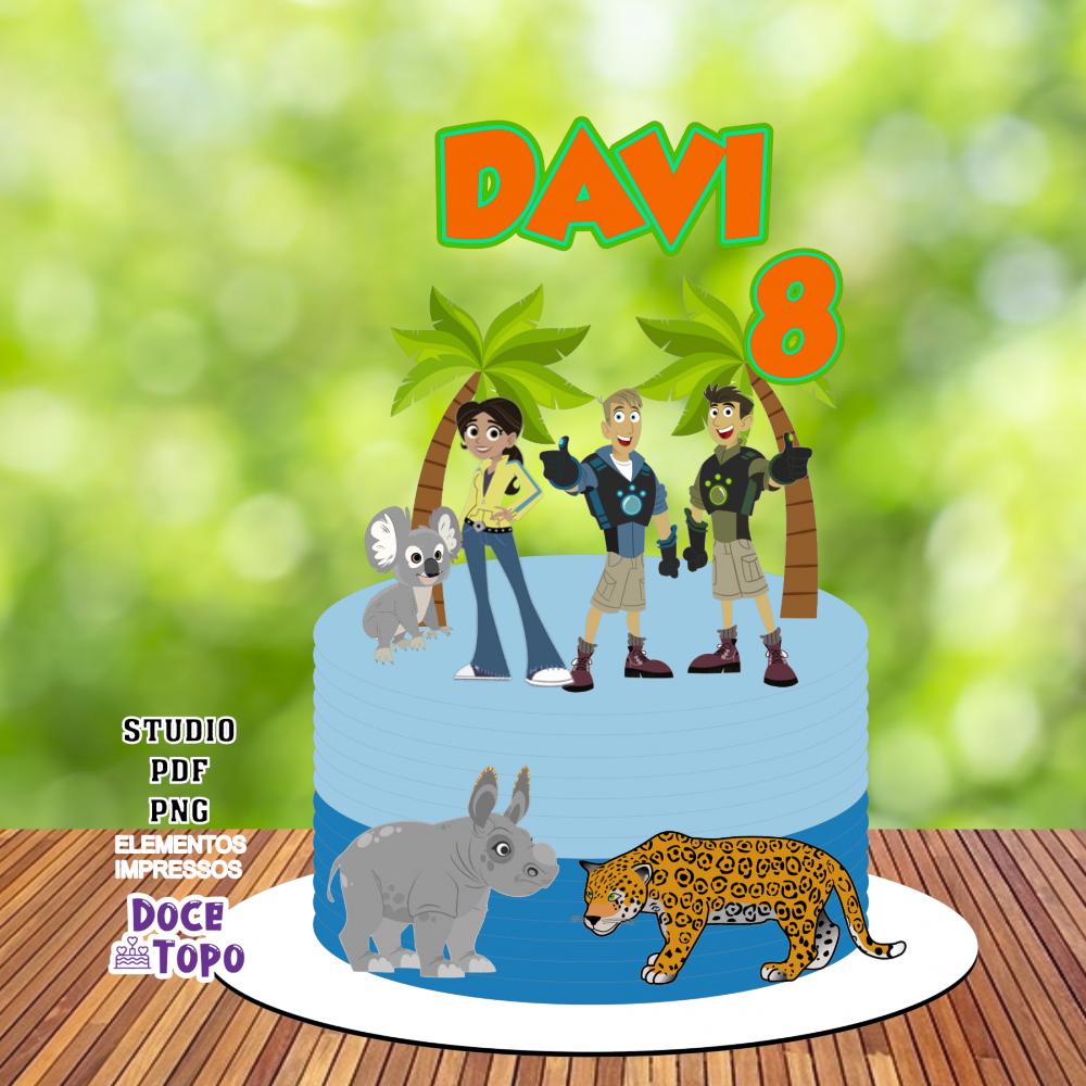 Topo de Bolo Irmãos Kratts 01 Studio/PDF/PNG