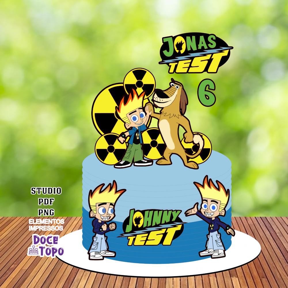 Topo de Bolo Johnny Test 01 Studio/PDF/PNG
