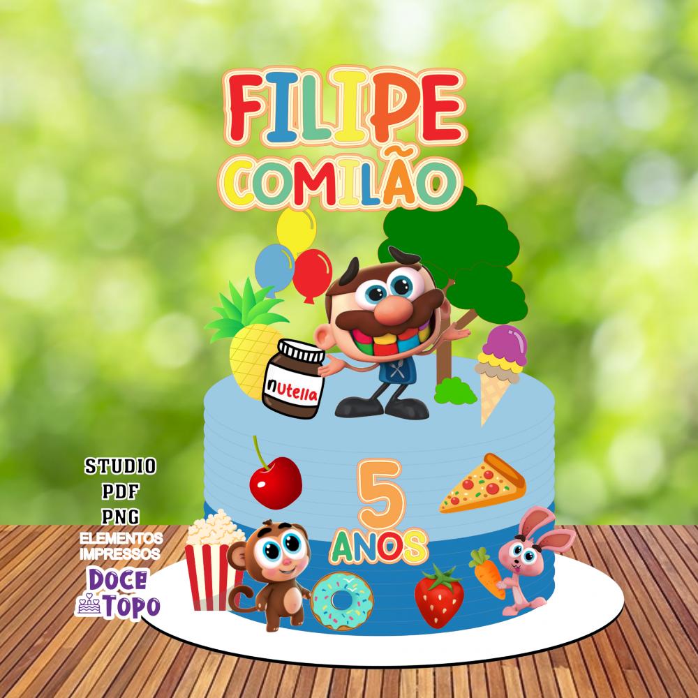 Topo de Bolo José Comilão 01 Studio/PDF/PNG