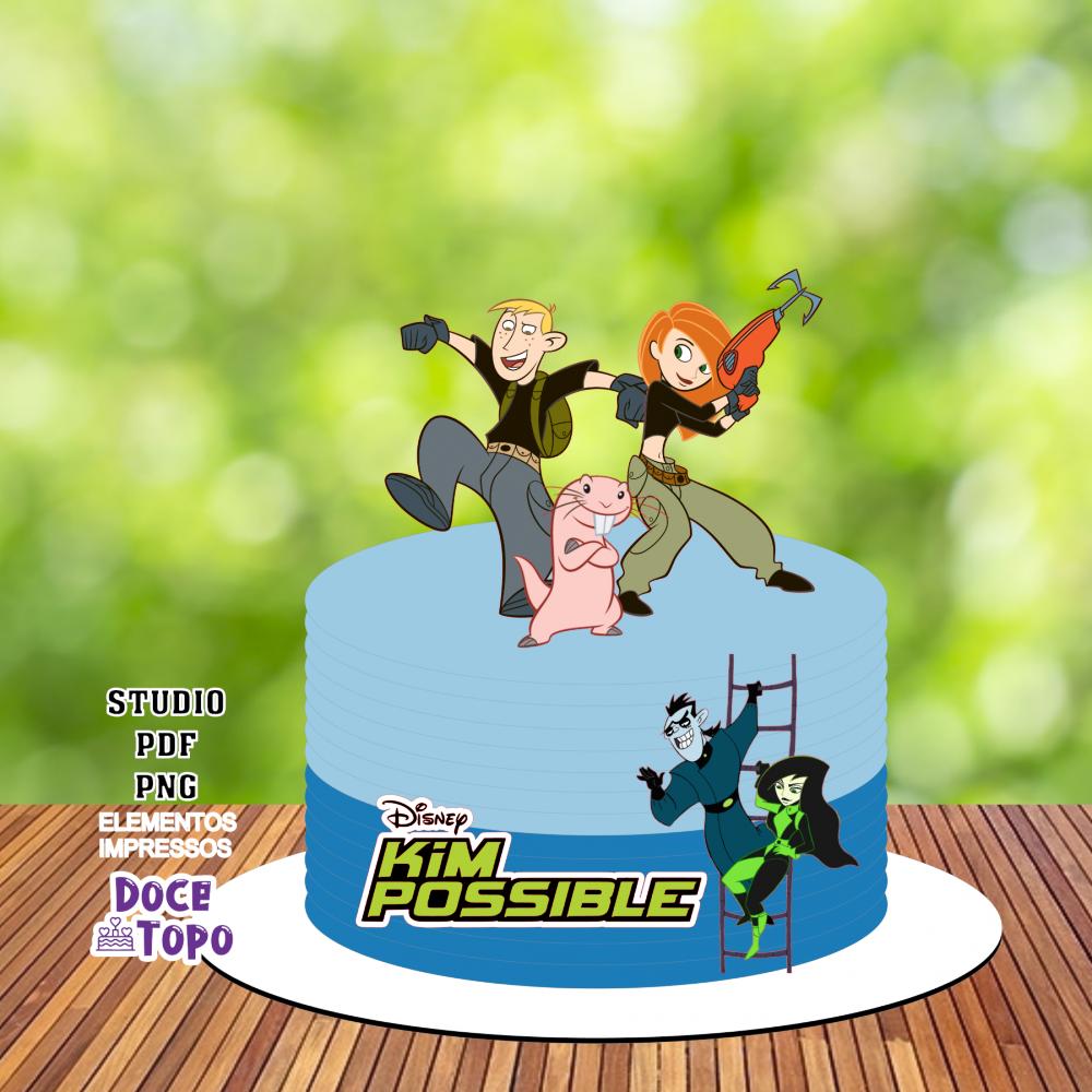 Topo de Bolo Kim Possible 01 Studio/PDF/PNG