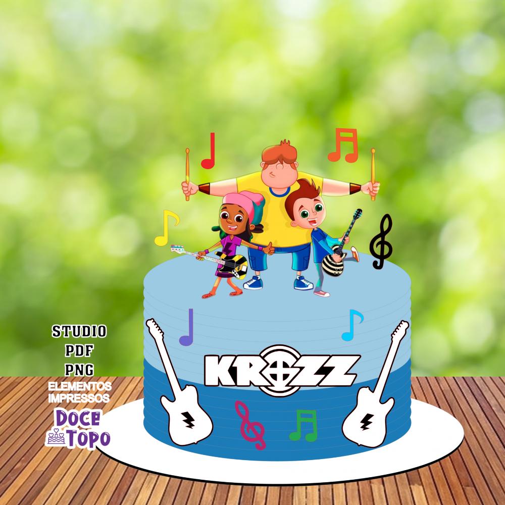 Topo de Bolo Krozz 01 Studio/PDF/PNG